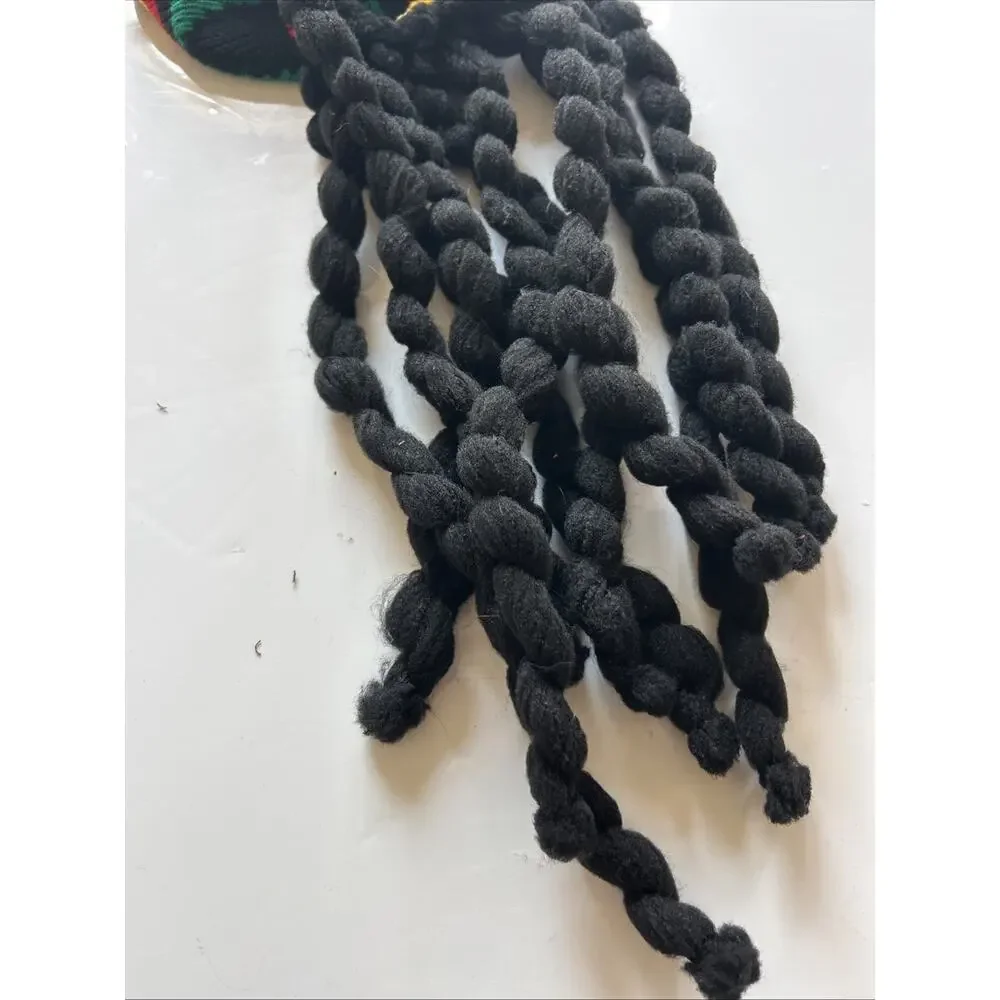 New Rasta Hat with Black Dreadlocks Wig Rasta Wig